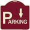 Signmission Parking with Arrow Pointing Down Heavy-Gauge Aluminum Architectural Sign, 18" x 18", BU-1818-24520 A-DES-BU-1818-24520 - alternate 1